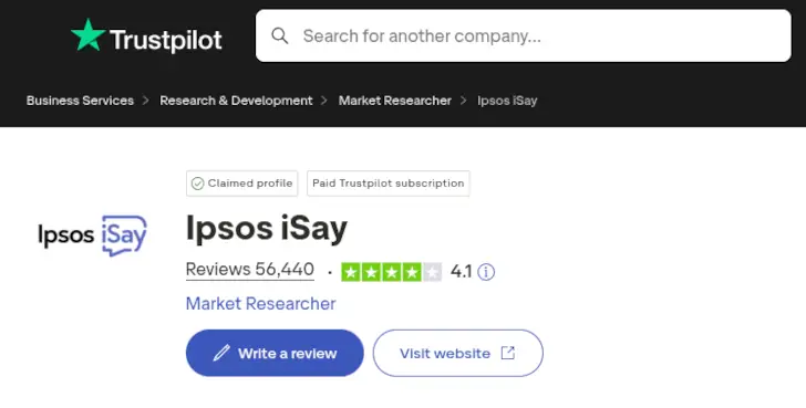 ipsos isay Trustpilot