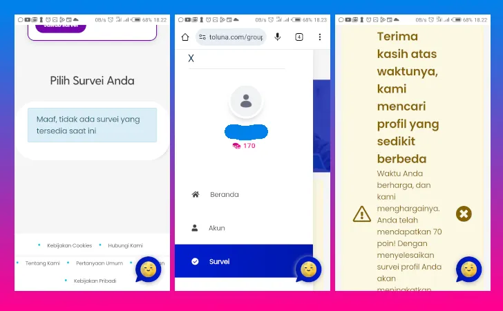 pengalaman menguji Toluna