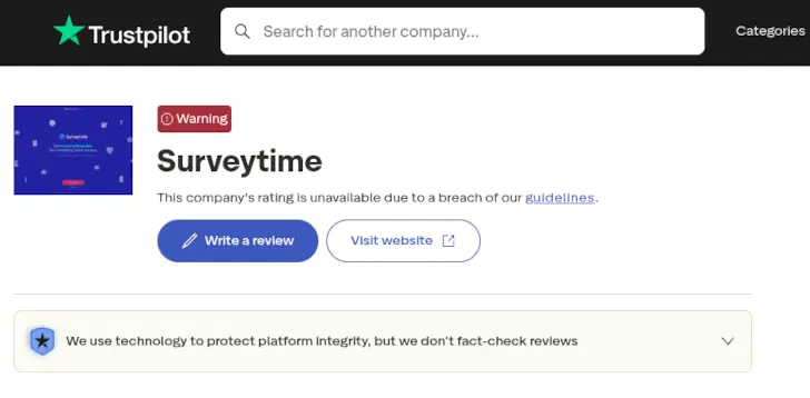 surveytime di Trustpilot