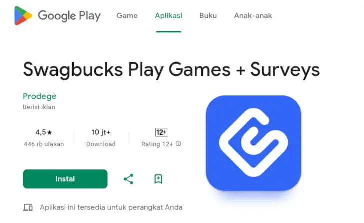 Swagbucks di Google Play Store