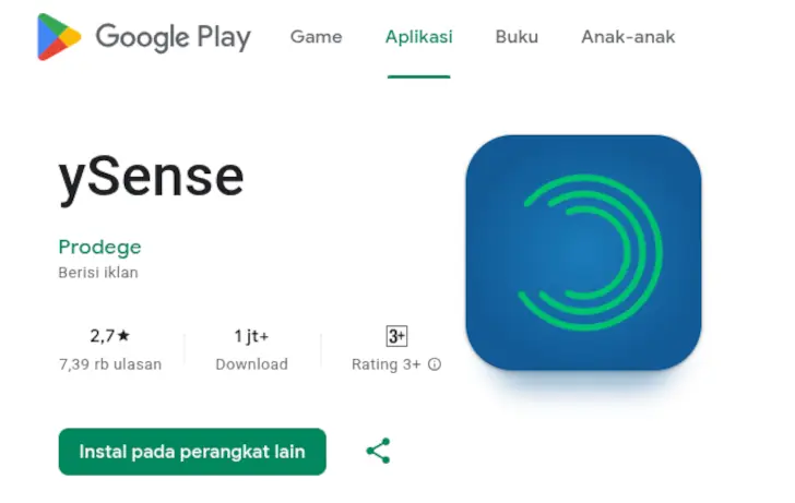 ysense di Google Play Store