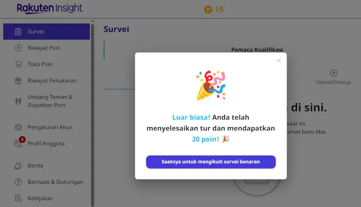 cara kerja rakuten insight survey