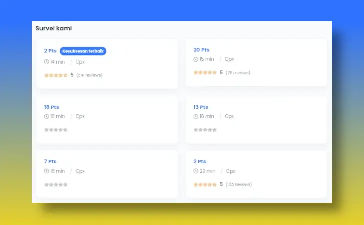 contoh survey Opiday