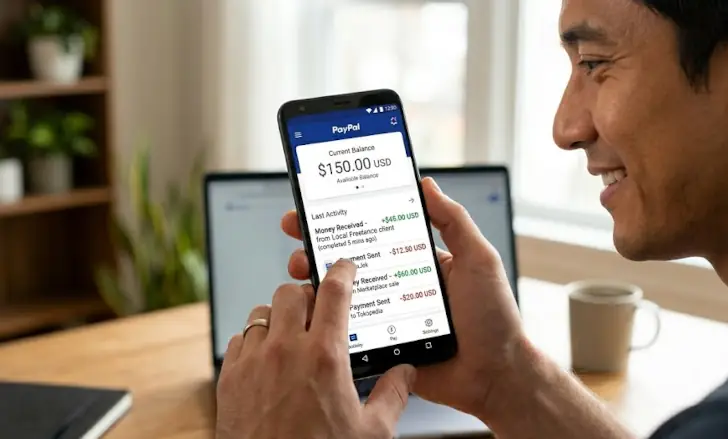 Bukti penghasilan saldo Paypal dari survey berbayar